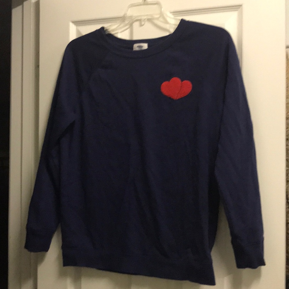 Navy sweat shirt